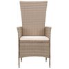 vidaXL Ensemble à manger de jardin avec coussins 7 pcs Beige
