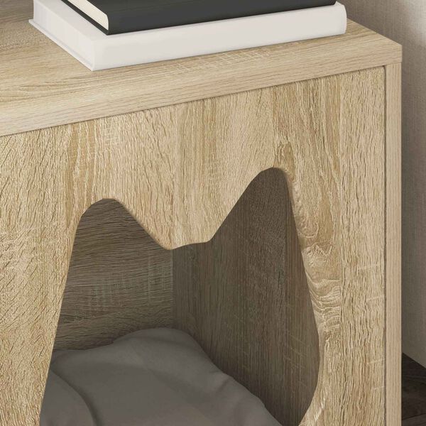 vidaXL Maison pour chat Sonoma 42,5 x 40 x 53,5 cm Bois d'ing&eacute;nierie