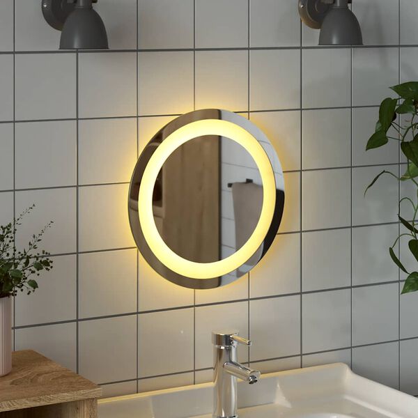 vidaXL Miroir de salle de bain à LED 30 cm rond