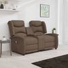 vidaXL Fauteuil de massage inclinable porte-gobelet 2 places taupe