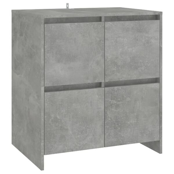 vidaXL Buffet Gris b&eacute;ton 70x41x75 cm Bois d'ing&eacute;nierie