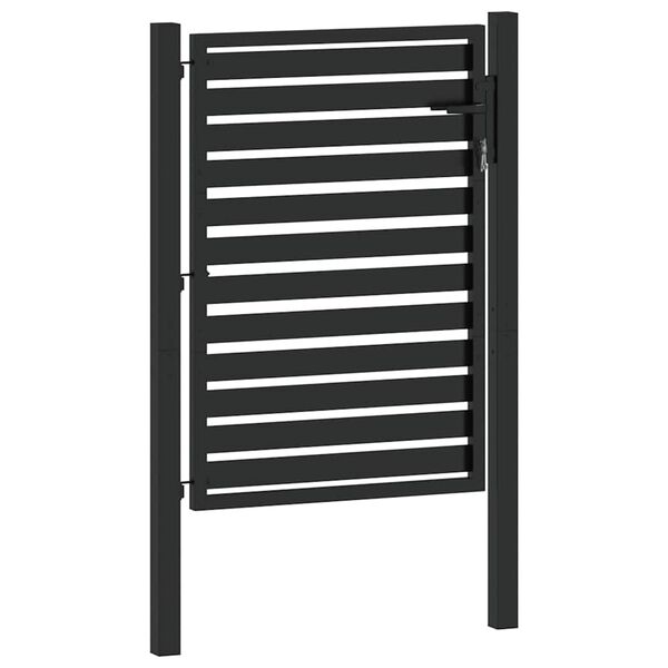 vidaXL Portail de jardin verrouillable noir 100x120 cm aluminium