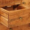 vidaXL Commode avec porte Naturel 55 x 30 x 90 cm Bois d'Acacia Massif