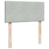 vidaXL Sommier &agrave; lattes de lit et matelas Gris clair 100x200cm Velours