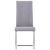 vidaXL Chaises &agrave; manger cantilever lot de 4 gris clair tissu