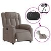 vidaXL Fauteuil inclinable &eacute;lectrique Taupe Tissu
