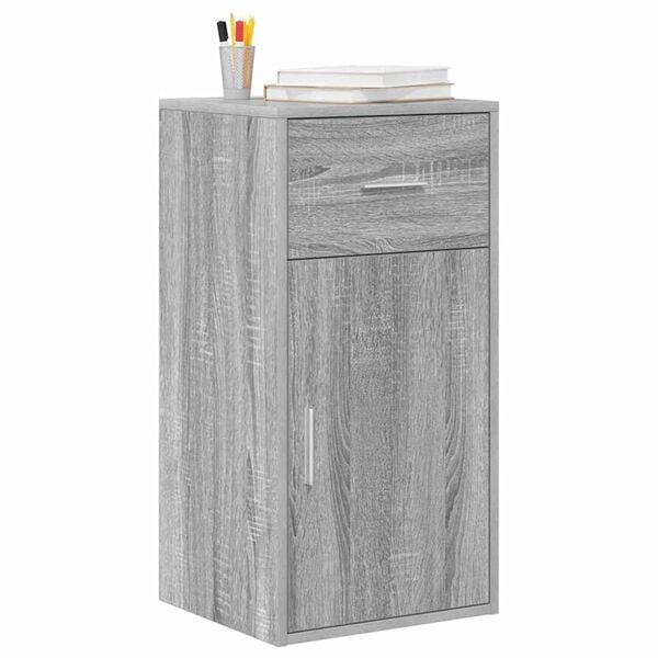 vidaXL Buffet Sonoma gris 38 x 34,5 x 75 cm Bois d'ingénierie