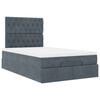 vidaXL Cadre de lit ottoman avec matelas gris foncé 120x190 cm velours