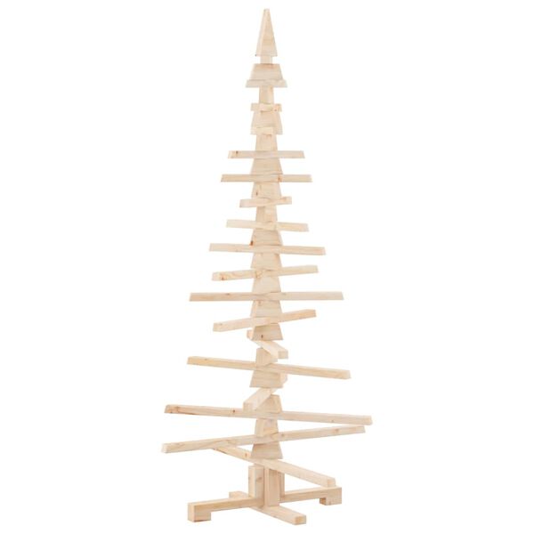 vidaXL Sapin de Noël en bois pour décoration 150 cm Bois de pin massif