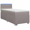 vidaXL Lit de box spring avec matelas et LED Taupe 90 x 200 cm Tissu