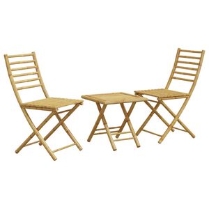 vidaXL Ensemble de bistro 3 pcs bambou