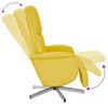 vidaXL Fauteuil inclinable avec repose-pieds jaune clair tissu