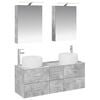 vidaXL Ensemble de mobilier de salle de bain 5 pcs Gris b&eacute;ton