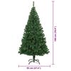 vidaXL Sapin de No&euml;l artificiel Vert 180 cm PVC, Acier et Plastique