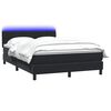 vidaXL Sommier &agrave; lattes de lit avec matelas et LED noir 160x210 cm velours