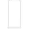vidaXL Pieds de table console en U, 2 pi&egrave;ces, blanc, 28 x (72-73) cm, acier