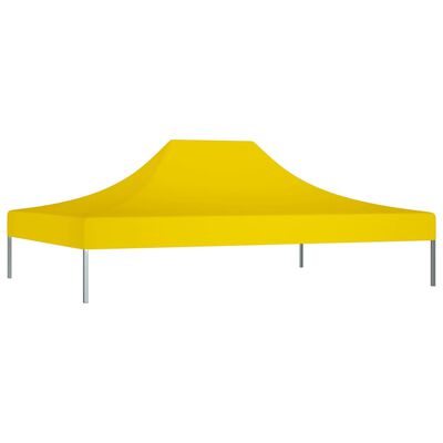 vidaXL Toit de tente de réception 4x3 m Jaune 270 g/m²