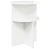 vidaXL Table d'appoint Blanc brillant &Oslash; 39,5 x 55 cm Bois d'ing&eacute;nierie
