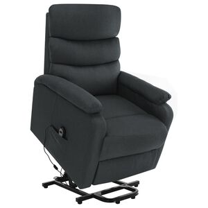 vidaXL Fauteuil de massage inclinable Gris fonc&eacute; Tissu