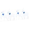 vidaXL Rennes LED 4 pc Blanc 45 x 19 x 65 cm tissu