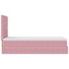 vidaXL Cadre de lit ottoman avec matelas rose 80x200 cm velours