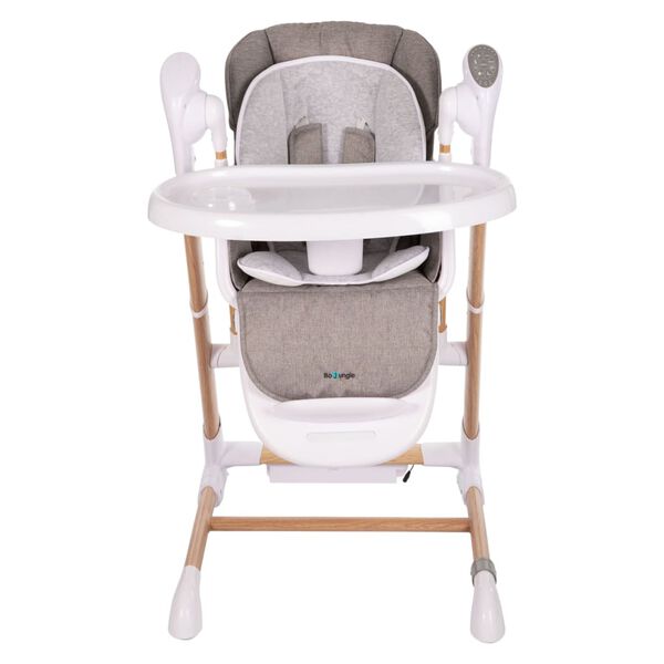 Bo Jungle Chaise haute ber&ccedil;ante 2 en 1 Bois Blanc