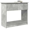 vidaXL Table console avec tiroirs gris béton 85,5x38,5x74,5 cm
