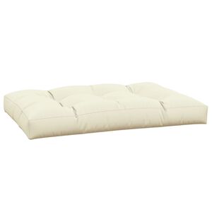 vidaXL Coussin de palette cr&egrave;me 120x80x12 cm tissu