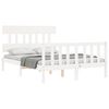 vidaXL Cadre de lit sans matelas blanc bois de pin massif