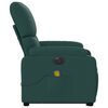 vidaXL Fauteuil inclinable de massage &eacute;lectrique Vert fonc&eacute; Tissu