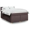 vidaXL Sommier &agrave; lattes de lit avec matelas Marron fonc&eacute; 140x190 cm