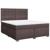 vidaXL Sommier &agrave; lattes de lit avec matelas Marron fonc&eacute; 180x200 cm