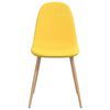 vidaXL Chaises &agrave; manger lot de 4 jaune moutarde tissu