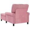 vidaXL Chaise longue avec coussin Rose 91 x 157 x 91 cm Velours