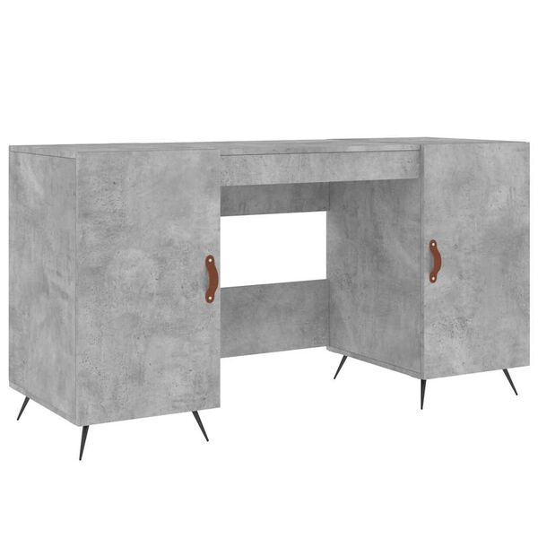 vidaXL Bureau gris b&eacute;ton 140x50x75 cm bois d'ing&eacute;nierie