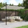 vidaXL Pergola avec toit r&eacute;tractable cr&egrave;me 295x292x230 cm