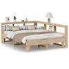 vidaXL Lit bibliothèque sans matelas 160x200 cm bois massif de pin