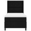 vidaXL Lit &agrave; ressorts avec matelas Noir 90 x 200 cm tissu