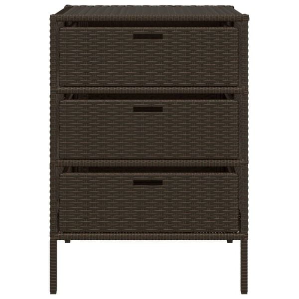 vidaXL Armoire de rangement de jardin marron 55x59x80cm r&eacute;sine tress&eacute;e