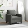 vidaXL Fauteuil Gris fonc&eacute; 60 cm Tissu