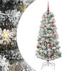 vidaXL Sapin de No&euml;l Artificiel &agrave; Branches Articul&eacute;es Vert et blanc