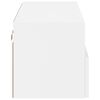 vidaXL Meuble TV mural blanc 80x30x30 cm bois d'ingénierie
