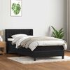 vidaXL Sommier &agrave; lattes de lit avec matelas noir 80x210 cm velours
