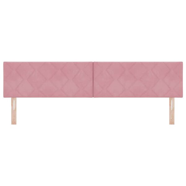 vidaXL T&ecirc;te de lit avec t&ecirc;te de lit Rose 200 cm Velours