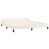 vidaXL Cadre de lit sans matelas blanc similicuir