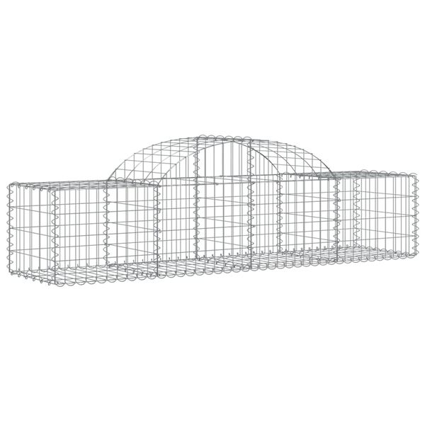 vidaXL Paniers à gabions arqués 30 pcs 200x50x40/60 cm fer galvanisé