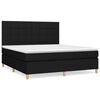 vidaXL Sommier &agrave; lattes de lit avec matelas Noir 160x200 cm Tissu
