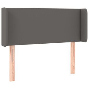 vidaXL T&ecirc;te de lit avec oreilles Gris 83x16x78/88 cm Similicuir