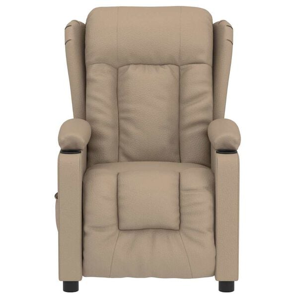 vidaXL Fauteuil de massage électrique Cappuccino Similicuir
