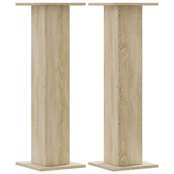 vidaXL Supports de haut-parleurs 2 pcs ch&ecirc;ne sonoma bois d'ing&eacute;nierie
